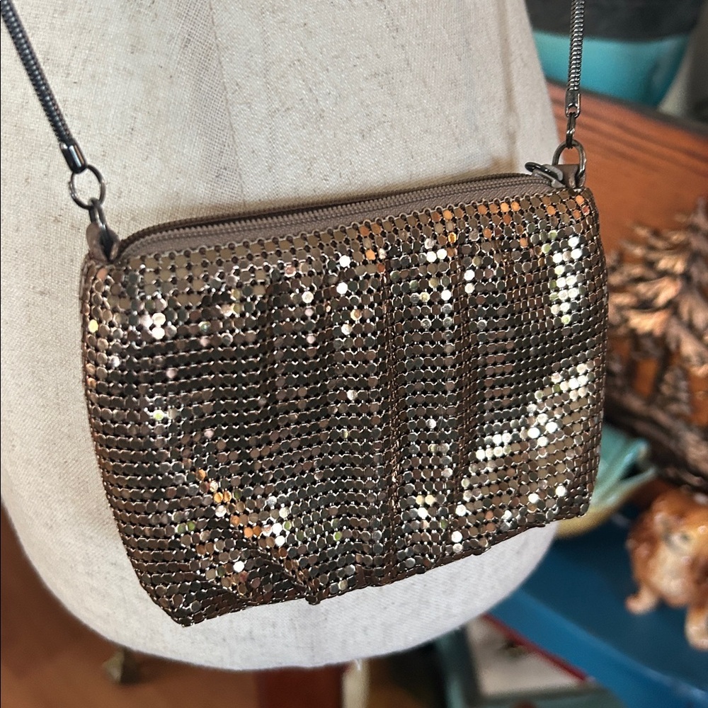 Vintage Bronze Metal Mesh Bag - Picture 10 of 15